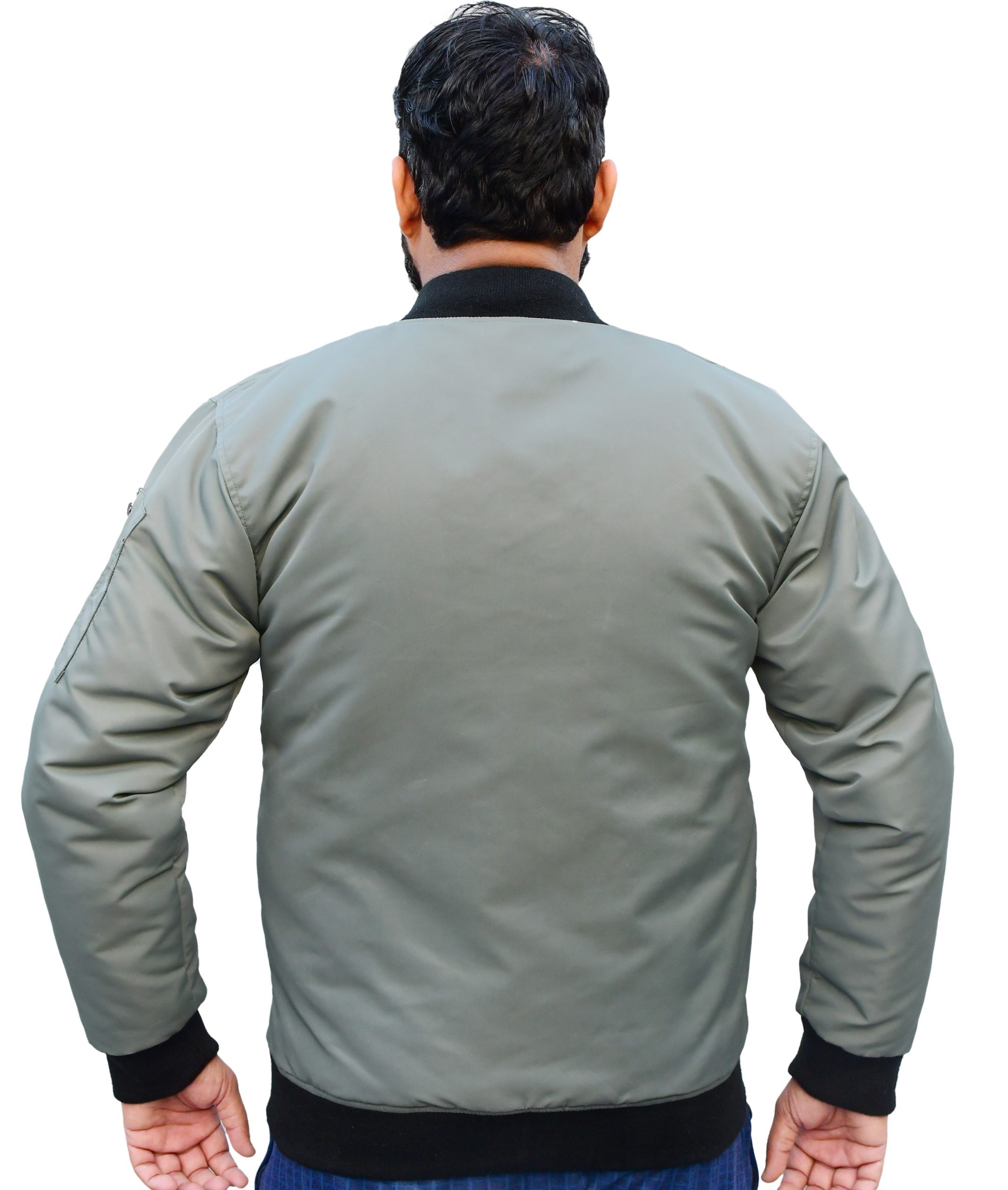 Men's Performance Faux Nylon Twill Bomber Jacket - Image 2