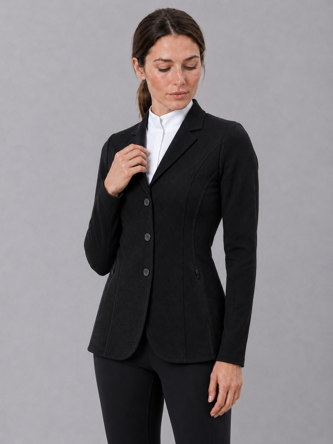 Women’s Equestrian Technical Competition Show Coat – Black
